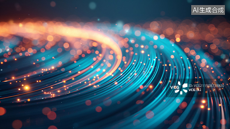 【AI数字艺术】抽象蓝色模板数字产品渐变商业场景插图图片素材