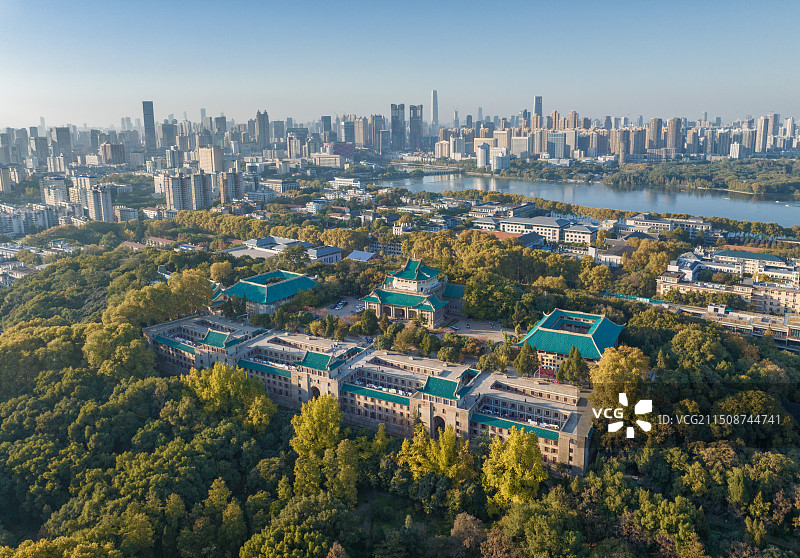 武汉大学航拍图片素材
