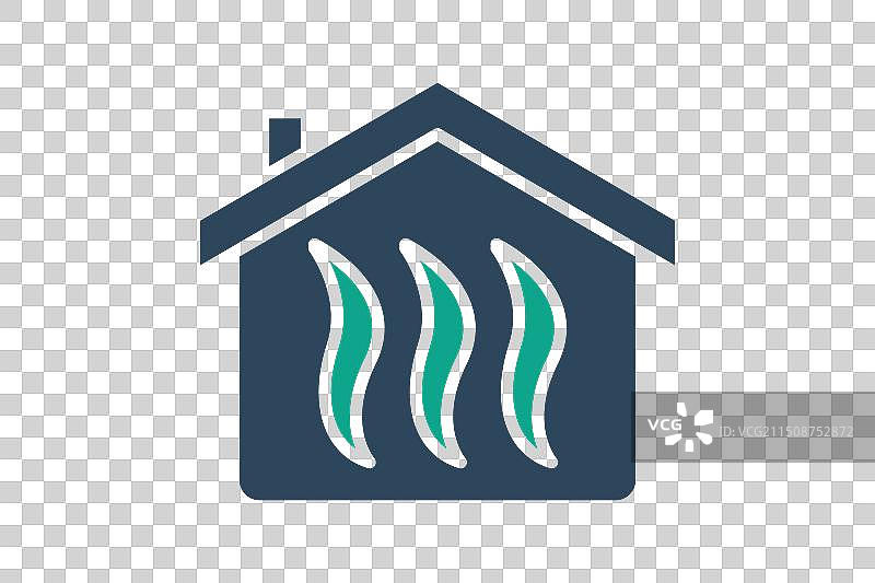 带供暖图标的房屋图片素材