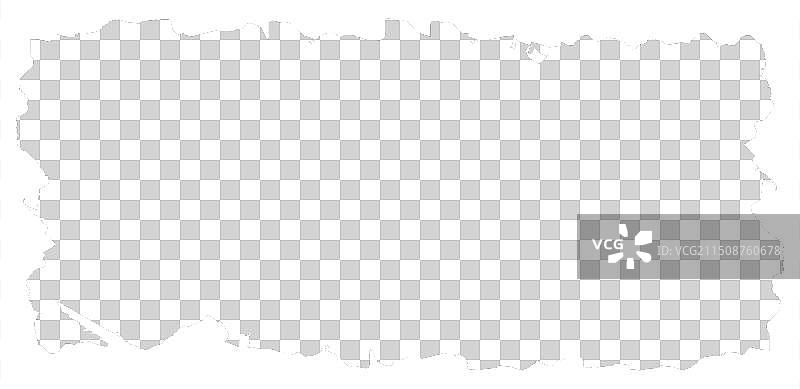 横向矩形框架撕纸边框图片素材