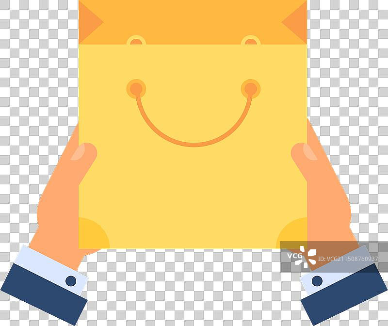 快递员手提礼品袋图片素材