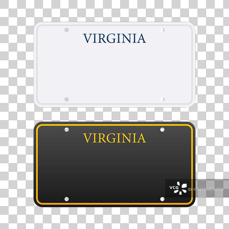 弗吉尼亚州汽车牌照图片素材
