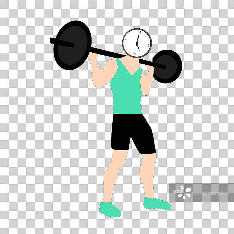 男人举起波纹图片素材