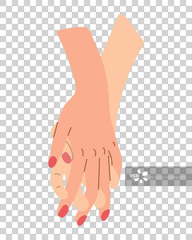 双手触碰图片素材