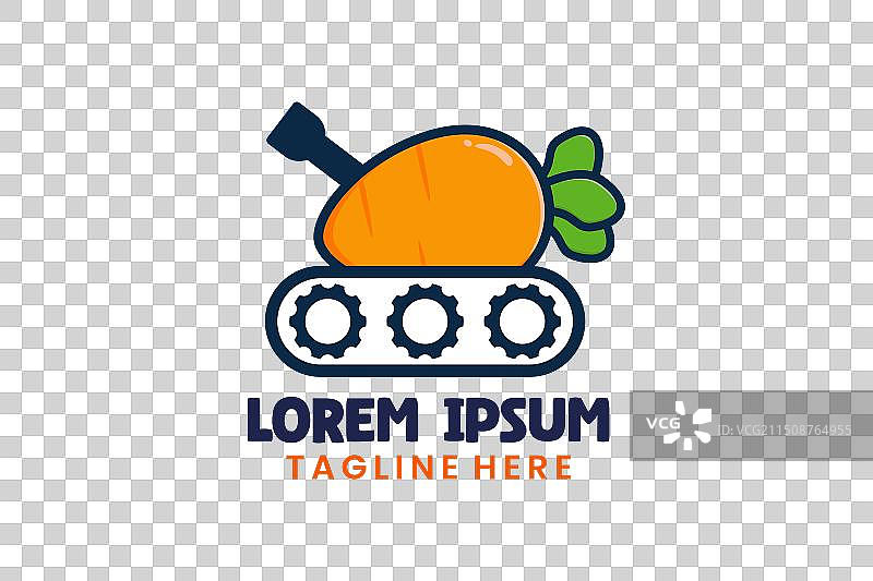 带有胡萝卜图标模板设计的扁平现代油罐图片素材