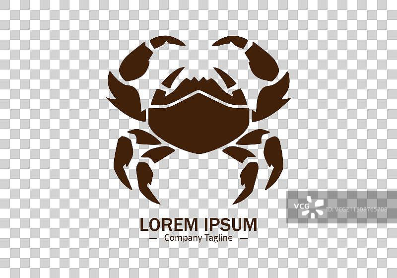 螃蟹烹饪logo设计图标轮廓图片素材
