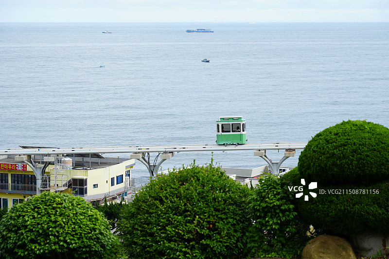 釜山 海云台 胶囊小火车图片素材