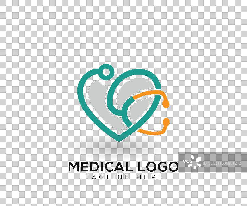 医用听诊器标志设计模板图片素材