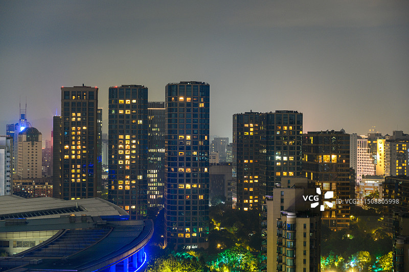 杭州武林壹号武林一号豪宅夜景图片素材