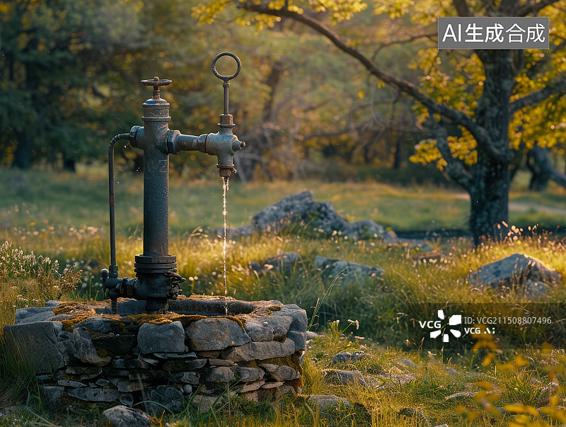 【AI数字艺术】户外的水龙头摄影图图片素材