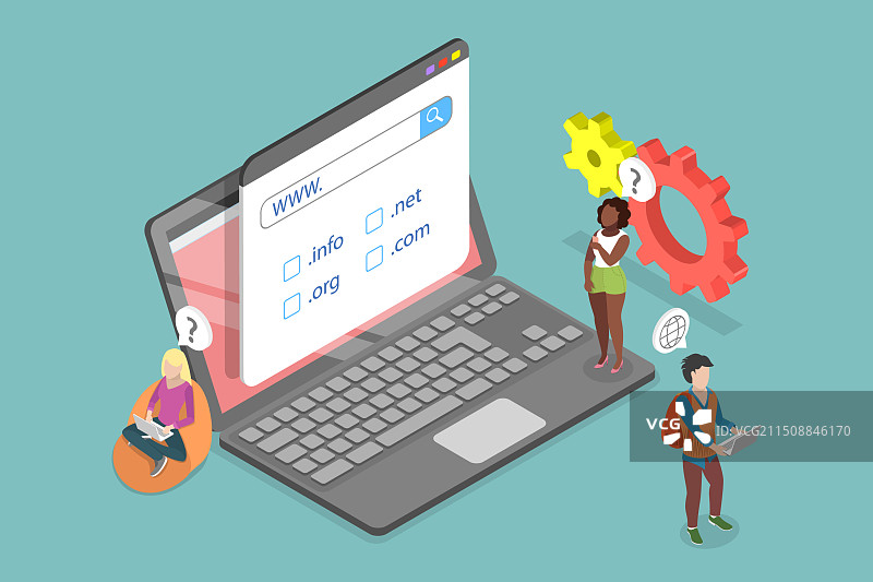 2.5D域名概念图图片素材