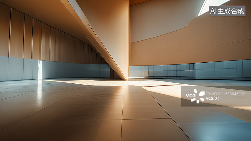 【AI数字艺术】城市现代风格几何建筑背景图片素材