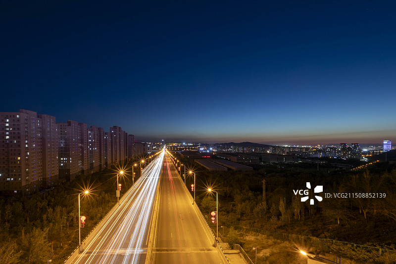 乌鲁木齐经开区夜景图片素材