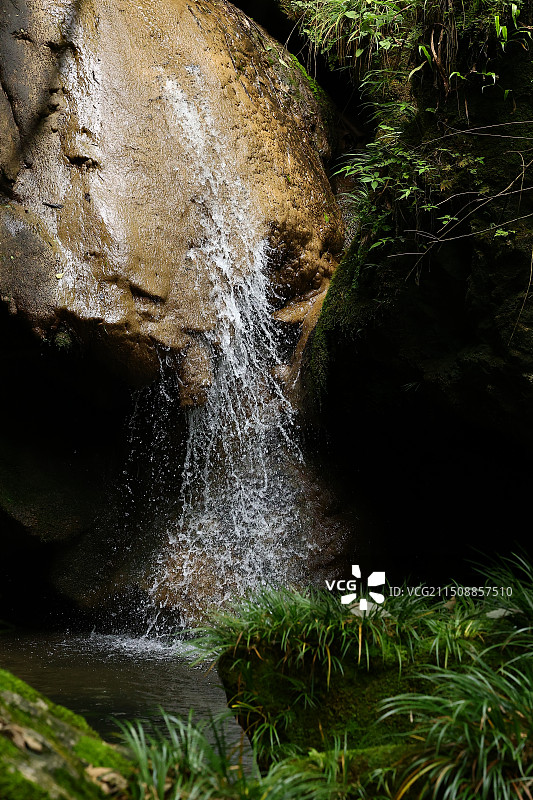 安康石泉雁山瀑布景区图片素材