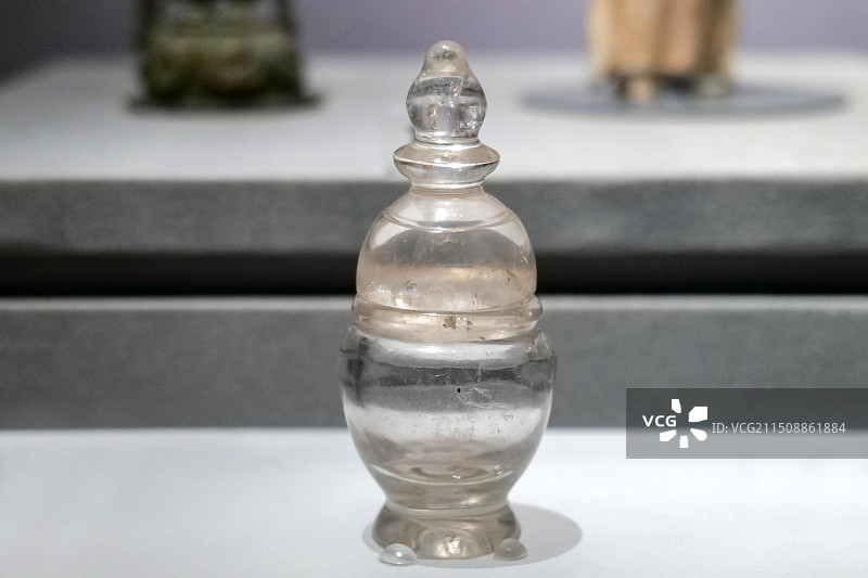 葫芦形水晶舍利瓶 北宋 济宁市汶县上宝相寺砖塔地宫出土 汶上县中都博物馆藏 山东博物馆礼运东方特展图片素材