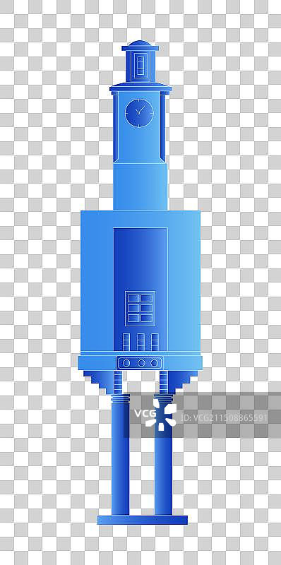 泉州发光渐变科技炫酷商务地标旅游矢量城市图片素材