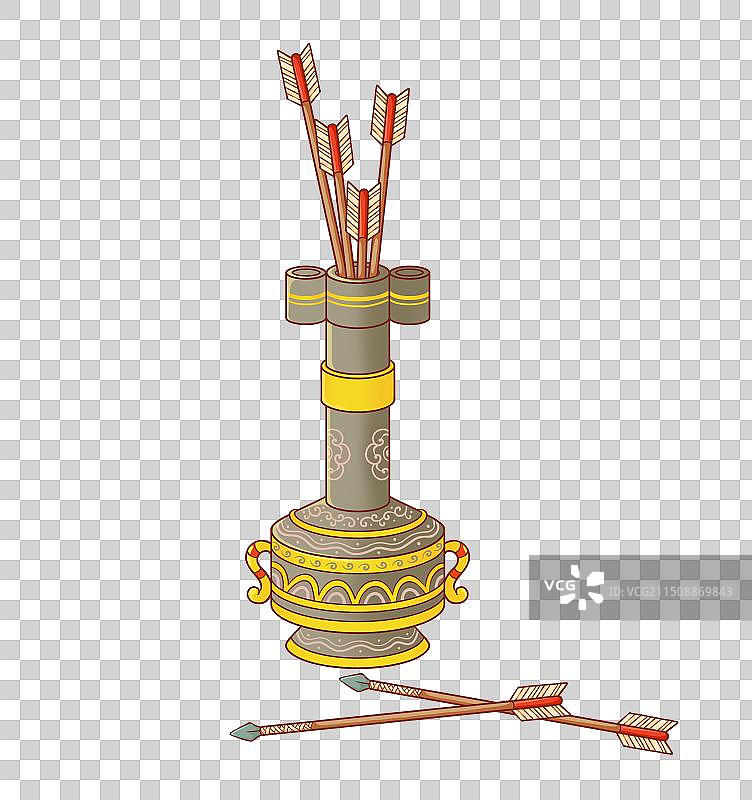 插画 传统活动 投壶图片素材