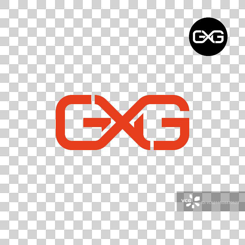GXG字母组合logo设计图片素材