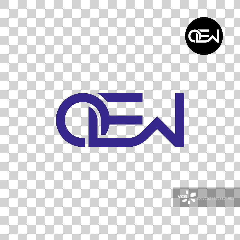 OEW标志字母组合设计图片素材