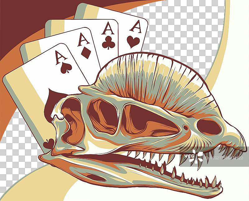 双脊龙头骨图片素材