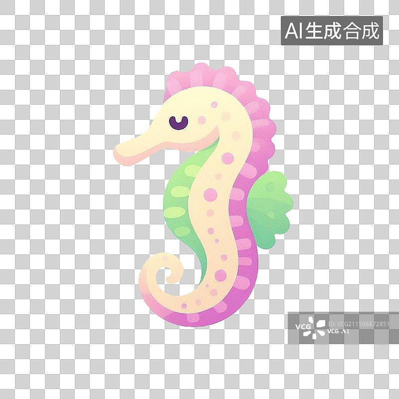 【AI数字艺术】卡通海马图片素材