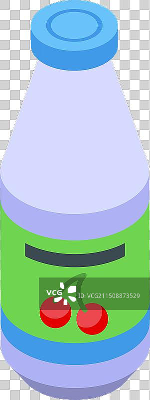 2.5D樱桃苏打水瓶图片素材
