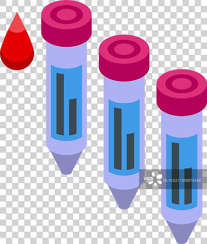 2.5D血液样本试管图片素材