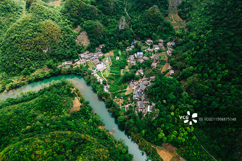 安顺格凸河风景区大河苗寨图片素材