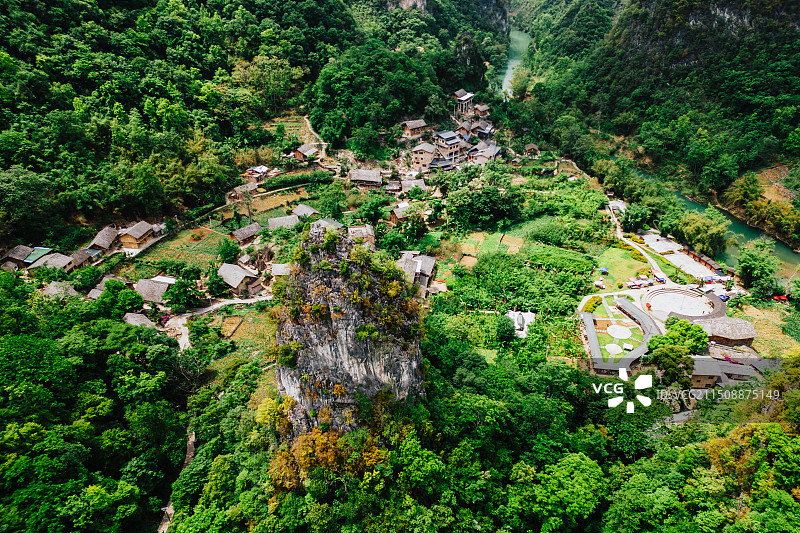 安顺格凸河风景区大河苗寨图片素材