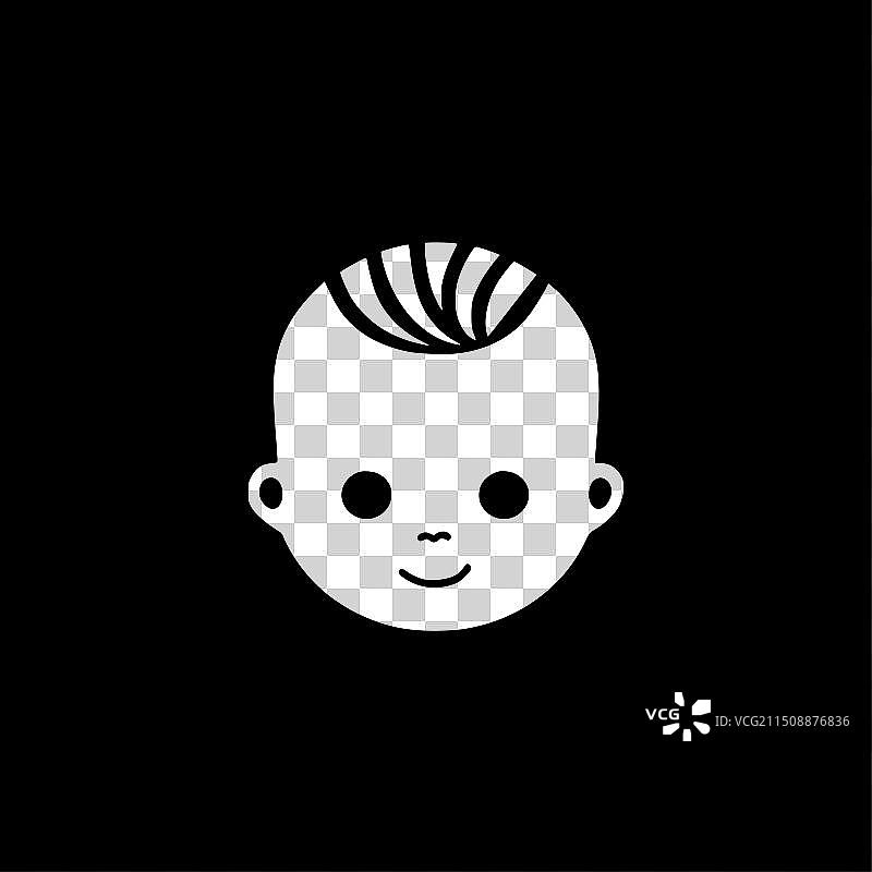 婴儿 - 黑白隔离图标图片素材