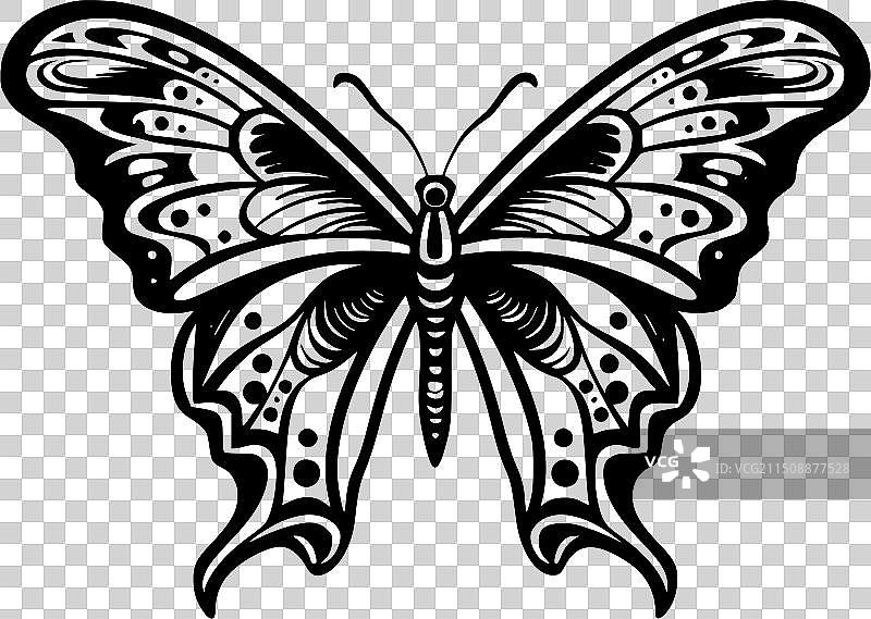 蝴蝶-极简主义和扁平的标志图片素材