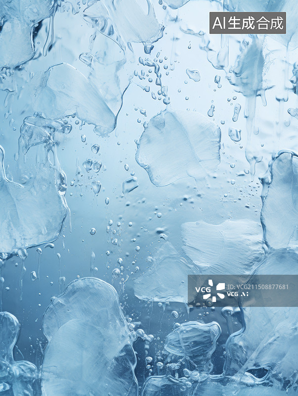 【AI数字艺术】水中的冰块图片素材