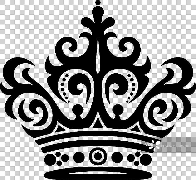 皇冠——黑白相间图片素材
