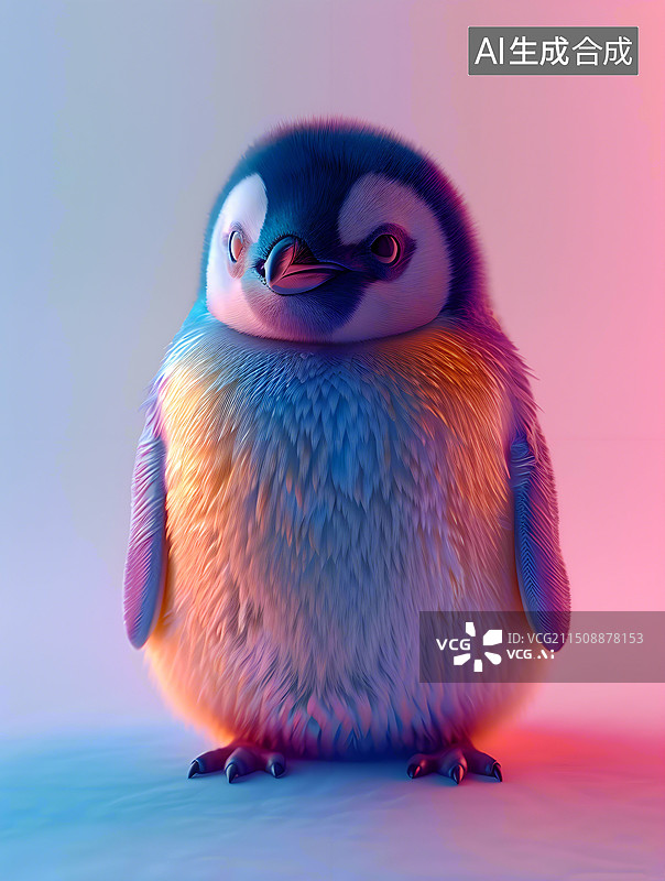 【AI数字艺术】可爱卡通形象企鹅图片素材