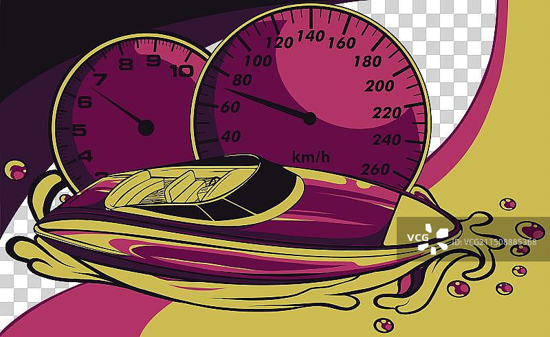 水面上的高速快艇图片素材