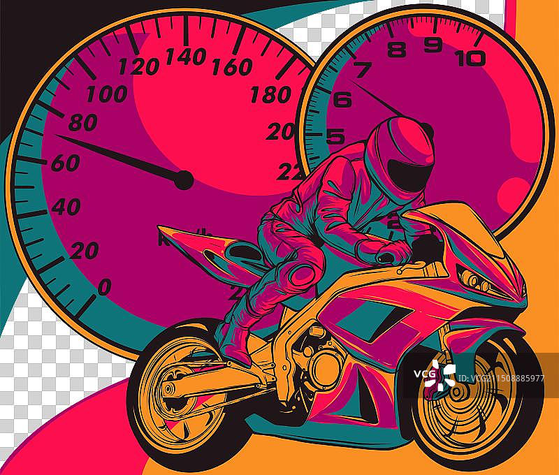 带仪表盘的摩托车图片素材