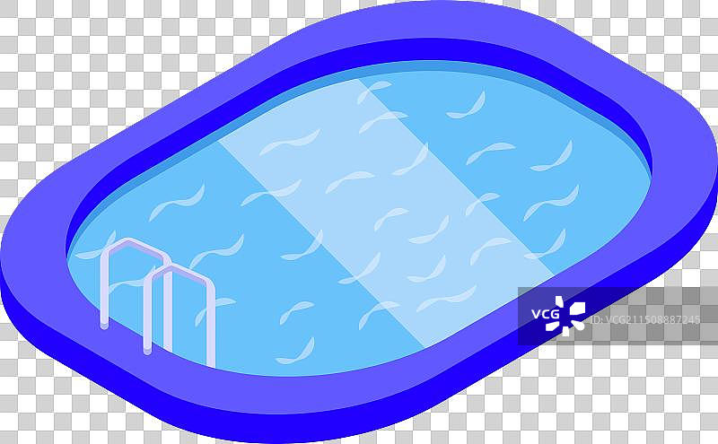 游泳池2.5D鲜艳设计图片素材