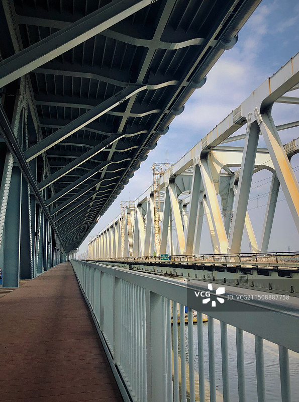 上海松浦大桥钢结构桥面图片素材