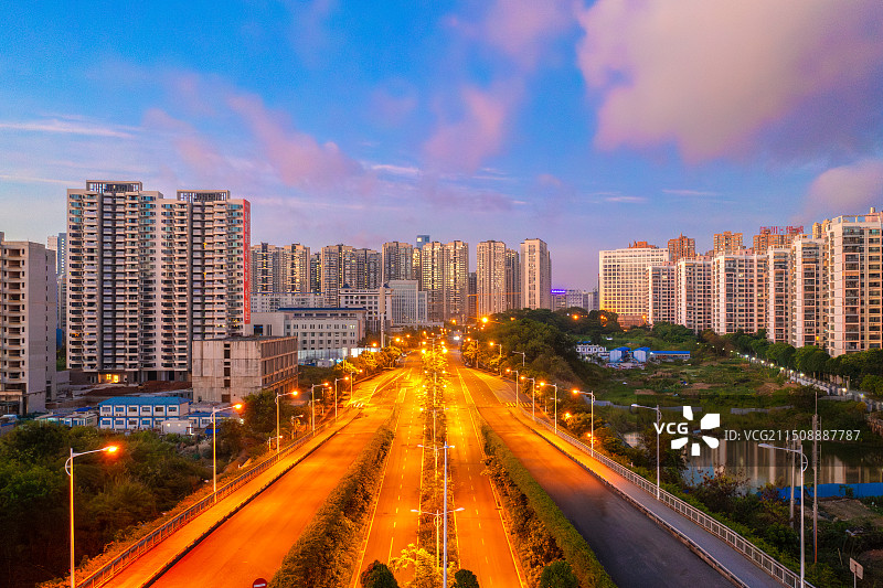 广西南宁市青秀区美景航拍图图片素材