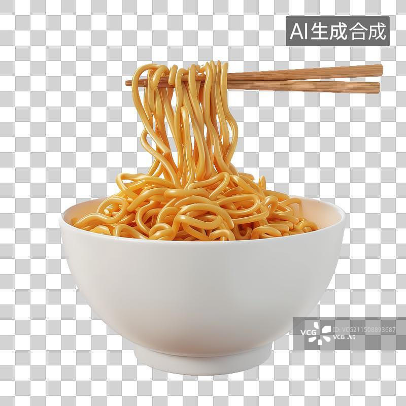 【AI数字艺术】3D渲染美味的面条图片素材