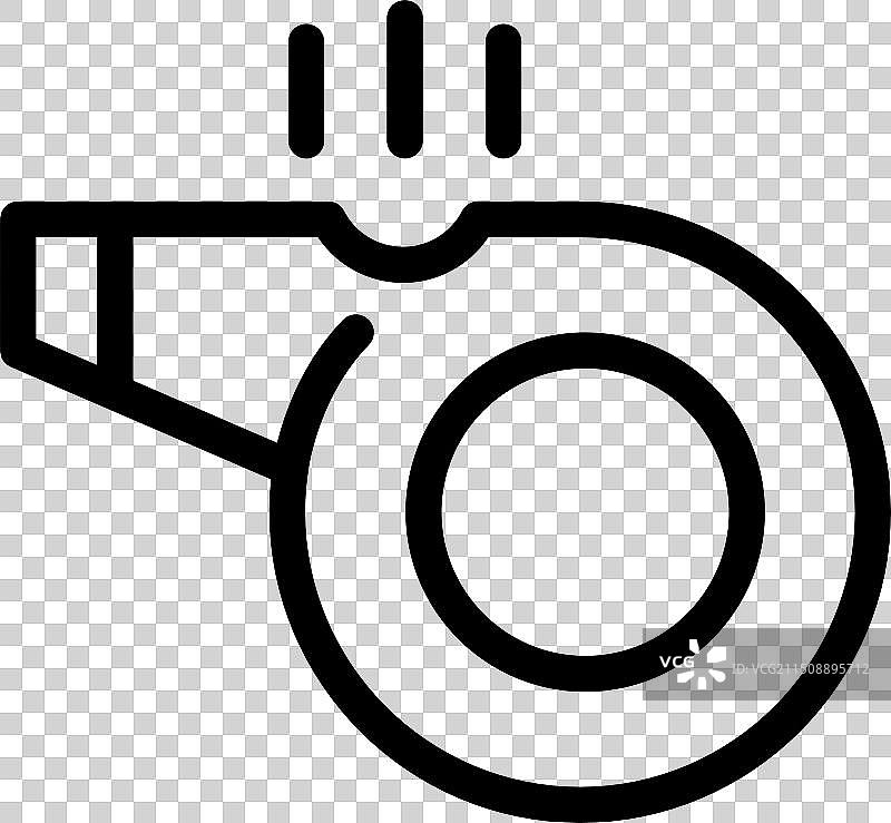 粗线条风格口哨图标图片素材