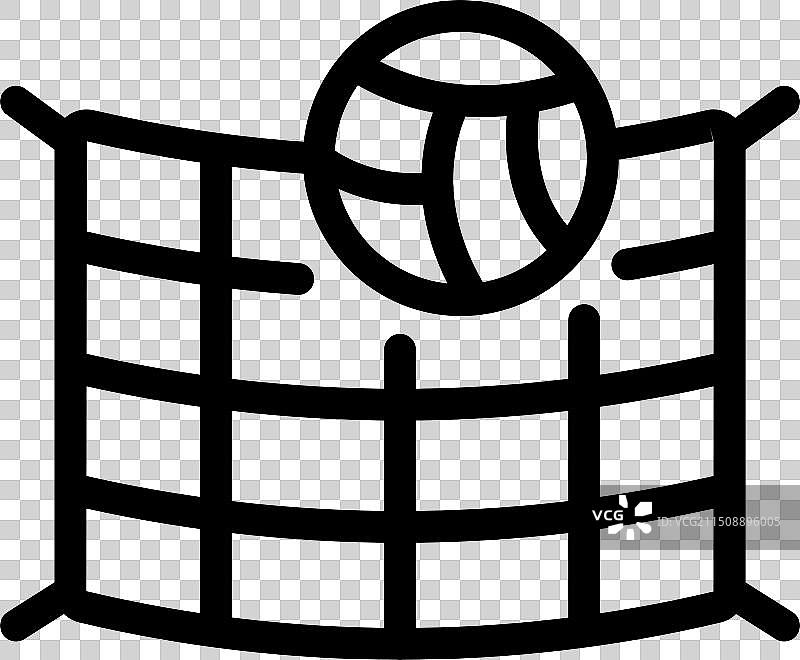 排球场地线条艺术图标图片素材