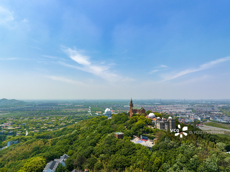 航拍上海佘山国家森林公园图片素材