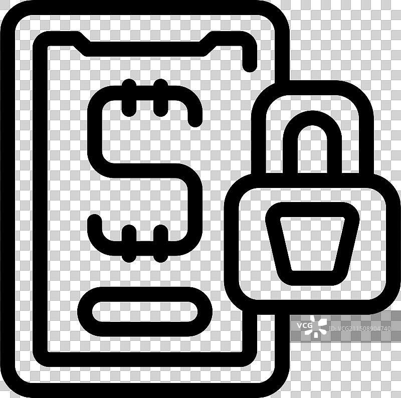 安全手机轮廓图标图片素材