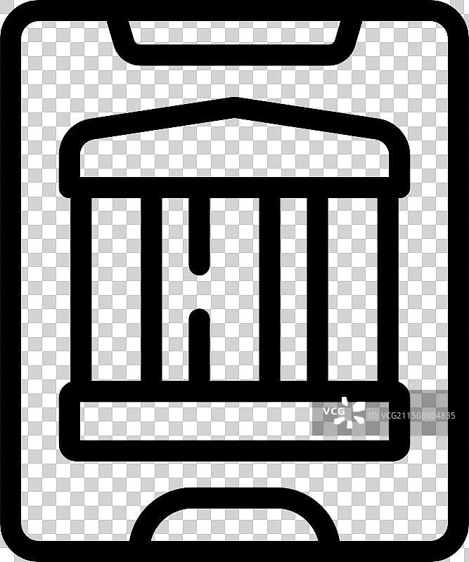 带有法院的法律文件图标图片素材