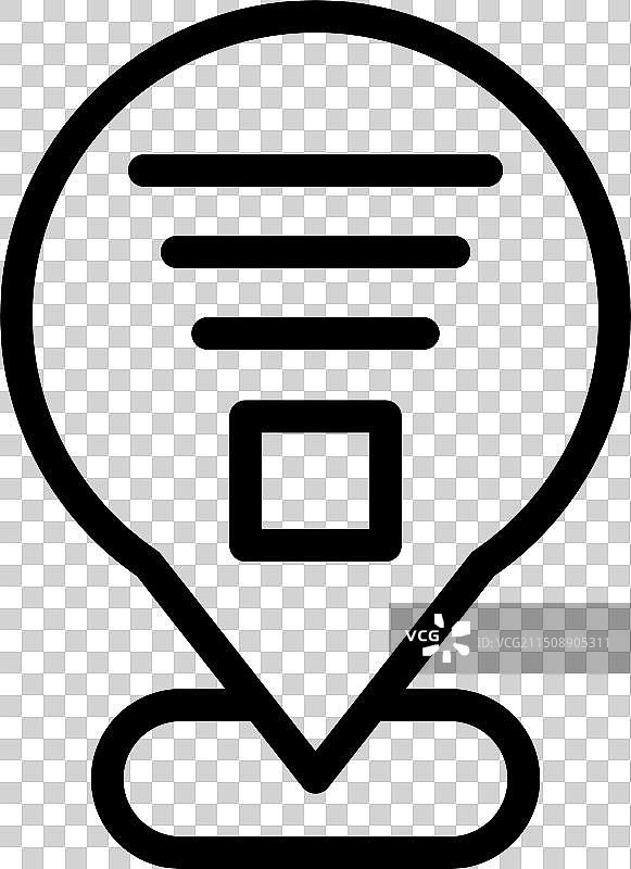 灯泡图标轮廓图片素材