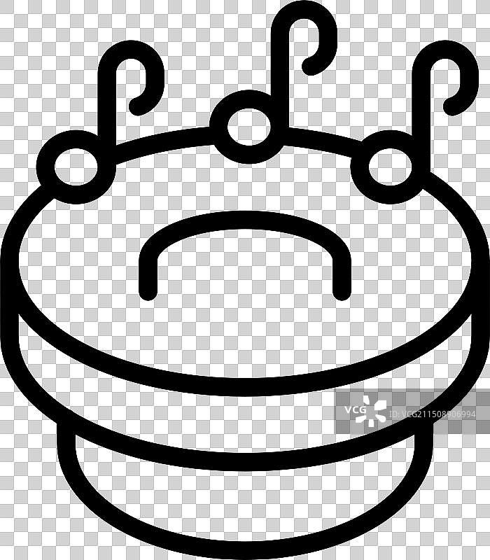 带有触角设计的数字微笑图标图片素材