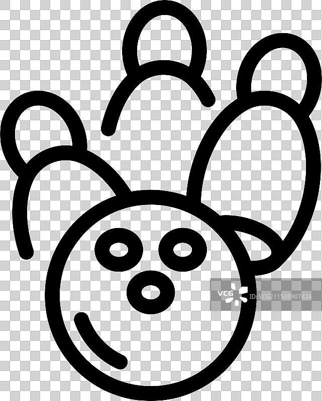 卡通猪耳朵面部图标图片素材