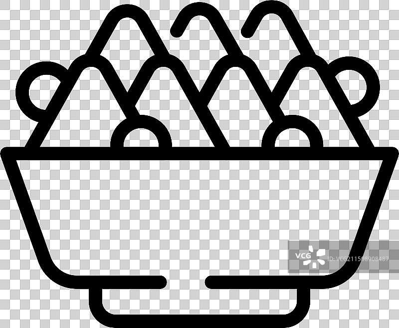 卡通鸡蛋盒轮廓图片素材