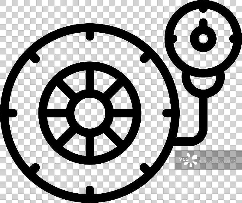 黑白压力表图标图片素材